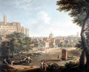 View Over Campo Vaccino in Rome by Paolo Monaldi