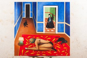Annunciation in Blue Velvet, 2016