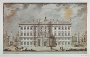 Project for the Elevation of a Villa, late 18th century by Paolo Posi