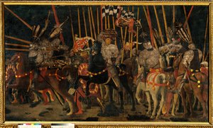 Battle of San Romano between the Florentines and Sienese on 02/06/1432 by Paolo Uccello