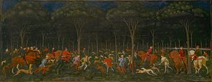 The Hunt in the Forest by Paolo Uccello