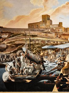 The Tuna Fish Mattanza in Solanto at the Presence of the Royal Family by Paolo de Albertis