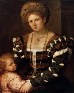 Portrait of a Lady with a Boy by Paris Bordone