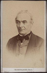 Portrait of the Writer Prosper Mérimée by Paris . Photo studio Reutlinger