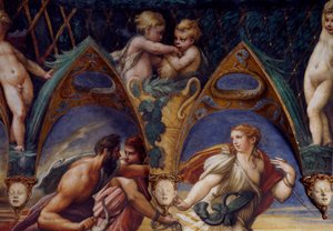 Actaeon with his companions (detail) by Parmigianino