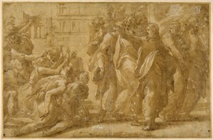 Christ with his Disciples Healing the Lepers by Parmigianino (1503 40)