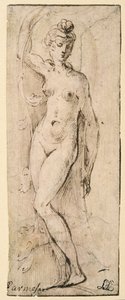 Female Figure - Study for Santa Maria della Steccata, Parma