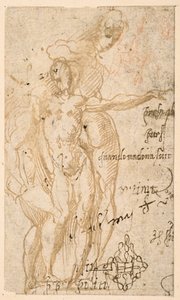 Study of three nude figures