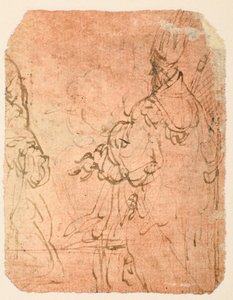 Two Kneeling Men in Religious Garb by Parmigianino