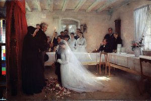 The Wedding by Pascal Adolphe Jean Dagnan Bouveret