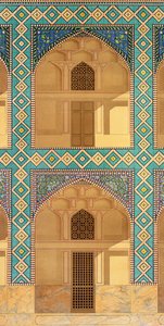 Detail of the Courtyard Arcades in the Medrese-i-Shah-Hussein, Isfahan by Pascal Xavier Coste