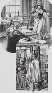 Jean Paul Marat (1743-93) and Disraeli (1804-81) by Pat (1907-95) Nicolle
