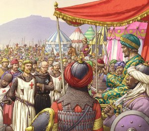 Saladin orders the execution of 200 Templars and Hospitallers