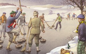 Curling in Scotland by Pat (1907 95) Nicolle