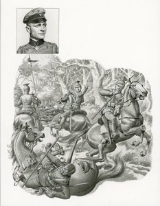 The Red Baron, on land by Pat (1907-95) Nicolle