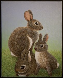 Rabbit Family by Pat Scott