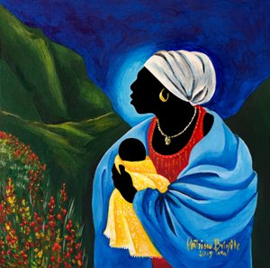 Madonna and Child of the Garden by Patricia Brintle