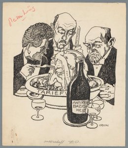 Colijn and the Tariff Act by Patricq Kroon (signed by artist)