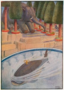 The whale began to pull, and the elephant began to pull