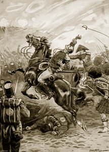 Death of Sir Edward Pakenham, illustration from 