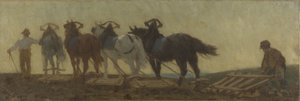 History of Wheat: Plowing, Sowing, Harrowing: Sketch for the Drawing Room of the School on Rue Dombasle