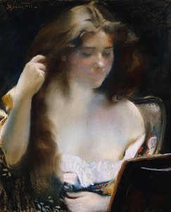 Young Woman at Her Toilet by Paul Albert Besnard