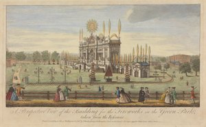 A Perspective View of the Building for the Fireworks in the Green Park, Taken from the Reservoir by Paul Angier