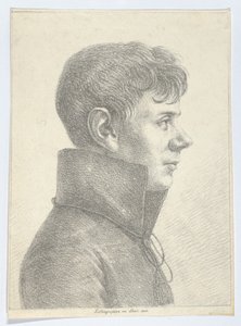 Portrait of a Young Man in Profile by Paul Anton Skerl