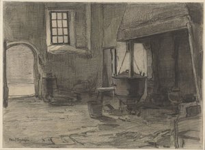Fireplace with Kettles by Paul Bodifée