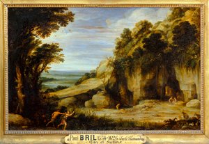 The Nymph Syrinx Chased by Pan by Paul Brill or Bril