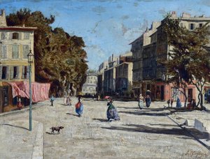 La Canebiere, View of the Allees of Meilhan by Paul Camille Guigou