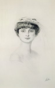 Portrait of Anna de Noailles (1876-1933) by Paul Cesar Helleu
