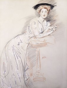 Portrait of Miss Taylor Leaning on a Table