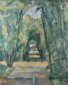 Avenue at Chantilly. Painting by Paul Cezanne, 1888