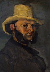 Gustave Boyer in a Straw Hat by Paul Cézanne