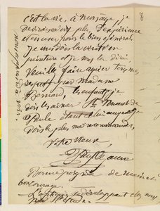 Handwritten letter by Paul Cézanne