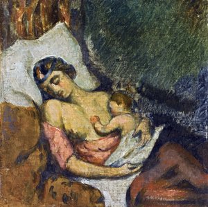 Woman Breastfeeding Her Child by Paul Cézanne