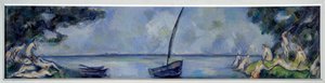 The Boat and the Bathers by Paul Cézanne
