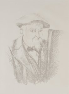 Self Portrait Before an Easel by Paul Cézanne
