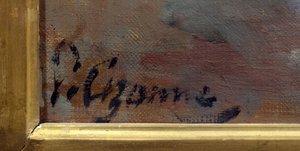 Signature of the Painter Paul Cezanne from the Painting 