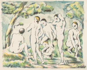 The Bathers (Small Plate) by Paul Cézanne