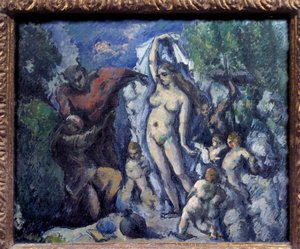 The temptation of Saint Anthony. The hermit Saint Anthony the Great (251-356) is subjected to the temptations of the Devil in the desert. Painting by Paul Cezanne (1875) by Paul Cézanne