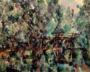 A Bridge over a Pond by Paul Cézanne