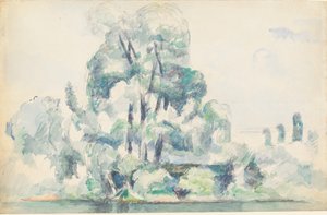 Banks of the Seine at Médan by Paul Cézanne