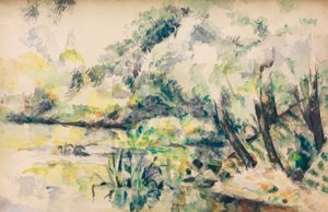 Swampy Water (near Melun?) by Paul Cézanne