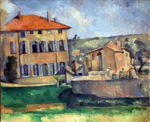 House and Farm at Jas de Bouffan by Paul Cézanne
