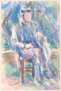 Man Wearing a Straw Hat by Paul Cézanne