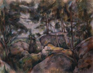 Rocks in the Forest by Paul Cézanne
