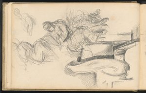 Studies Including a Straw Hat by Paul Cézanne