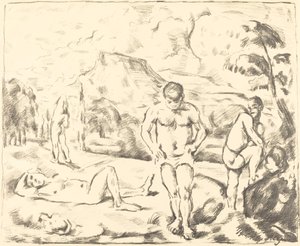 The Bathers (Large Plate) by Paul Cézanne
